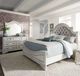 Liberty Furniture Magnolia Manor 3-Piece Antique White/Gray Queen Upholstered Panel Bedroom Set-1