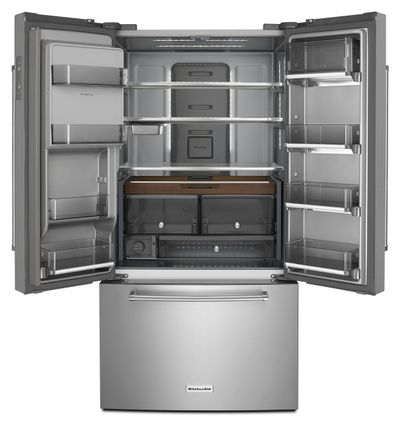 KitchenAid 23.8 Cu. Ft. Stainless Steel with PrintShield Finish Counter-Depth French Door Refrigerator