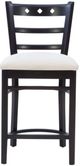 Linon Dotty 2-Piece Dark Brown/Gray Upholstered Bar Stool-3