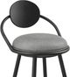 Armen Living Carnation Black/Vintage Gray Swivel Counter Stool-5