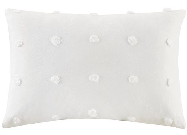Olliix by Urban Habitat Brooklyn Ivory 14"x"20 Cotton Jacquard Pom Pom Square Pillow-0