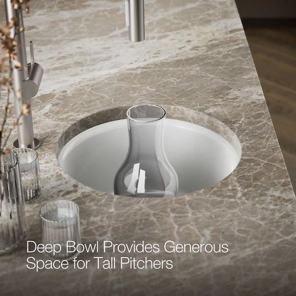 KOHLER® Porto Fino™ White 19" Top/Undermount Single-Bowl Bar Sink-4
