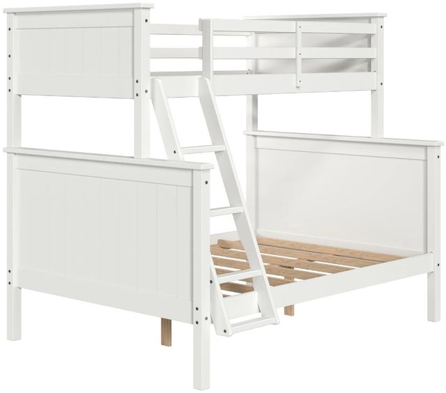 Linon Peyton Twin Over Full Bunk Bed White-0