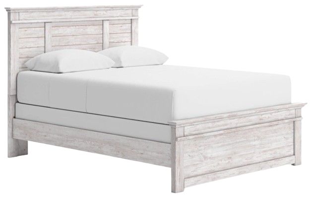 Signature Design by Ashley® Makidern Whitewash Queen Panel Bed-0