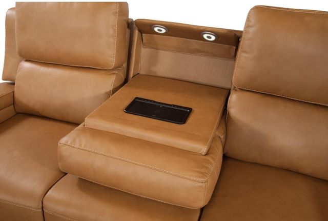 Corinthian Furniture Nova Butternut Power Reclining Loveseat with Power Headrest and Console -3