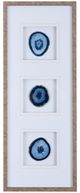 Olliix by Madison Park Blue Set of 3 Blue Agate Trio Stone Framed Graphic-0