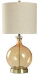 Stylecraft Amber Glass Table Lamp-0