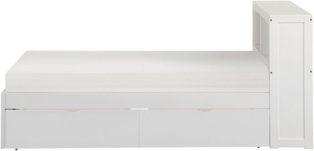 Homelegance® Galen White Youth Twin Platform Bookcase Storage Bed-2
