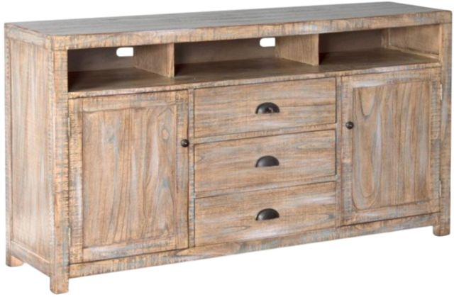 American Wholesale Furniture Durango Weathered Brown TV Stand-0