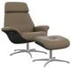 Fjords® Customizable Falcon Classic Comfort Manual Recliner with Brushed Star Base-1