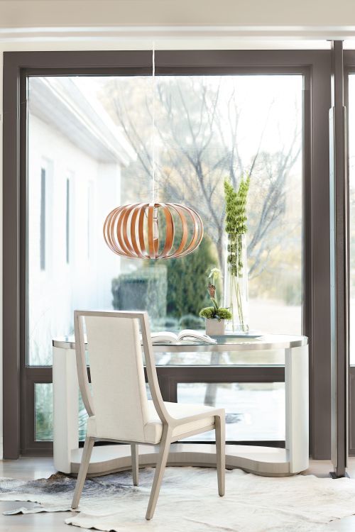 Bernhardt Axiom Beige/Linear Gray Dining Side Chair-3