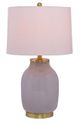 A & B Home White Macy Glass Table Lamp-1