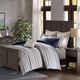 Olliix by Madison Park Signature Blue King Farmhouse Comforter Set-4