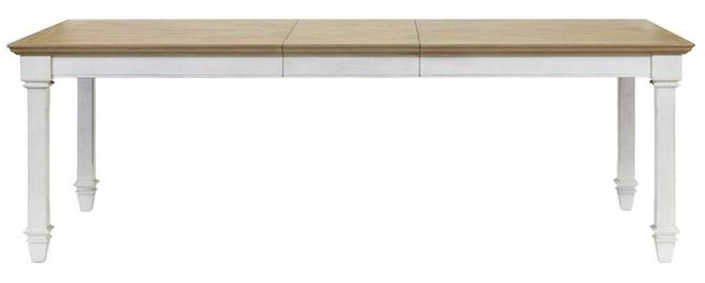 Martin Furniture Hartford Brown Extension Dining Table with Cream Base-2