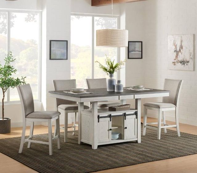 Urban Styles Furniture Omaha Gray Counter Height Table with Almond Base-1