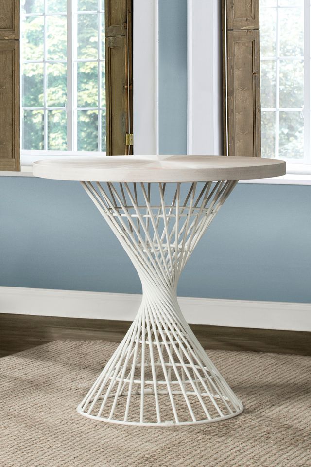 HH2 Home Kanister White Round Counter Height Dining Table-1