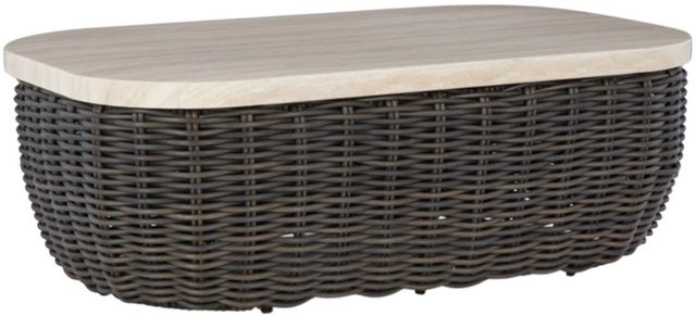 Kimora Outdoor End Table - Beige/Dark Brown Kimora Outdoor End Table - Beige/Dark Brown