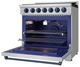 Thor Kitchen Gordon Ramsay Collection 36" Stainless Steel Pro Style Liquid Propane Range with Precision Knob Control and Blue Trim-4
