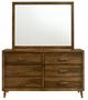 Elements International Malibu Walnut Dresser and Mirror-1