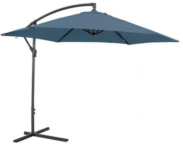 Furniture of America® Glam Light Sapphire Polyester/Steel Outdoor Cantilever Umbrella with LED-0