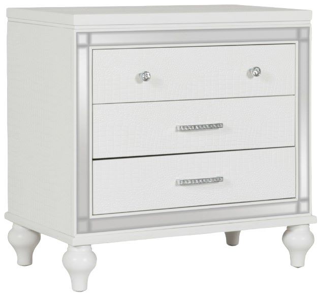 New Classic® Home Furnishings Valentino 4-Piece White Queen Panel Bedroom Set-4