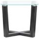 Magnussen Home® Wexler Black Truffle End Table with Clear Glass Top-2