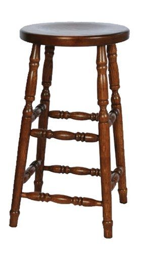 Door County Turned Leg Backless Stationary Stool 24"-0