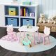 Northfield Living 3-Piece Pink/White Kids Table and Chair Set-1