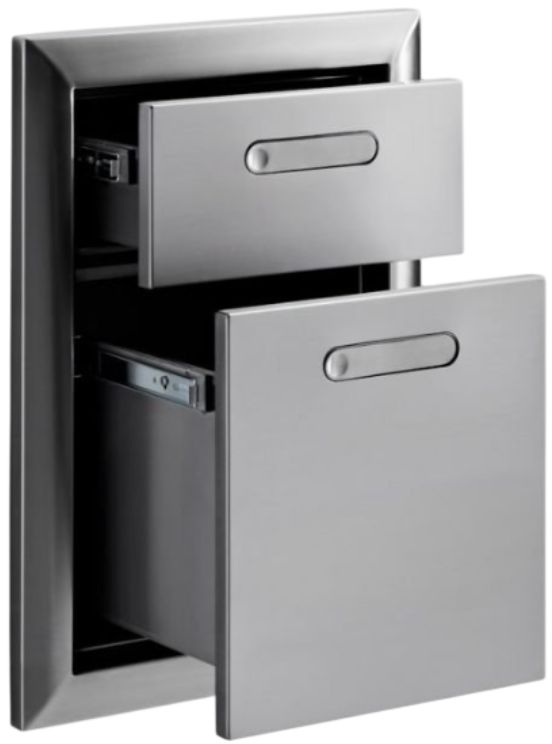 LYNX® Professional Ventana 16" Stainless Steel Double Drawer-1