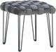 Powell® Neva Gray Square Ottoman Stool-0