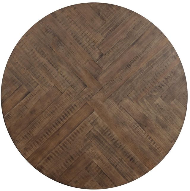 Homelegance® Fideo Burnished Brown Dining Table with Gray Metal Base -3