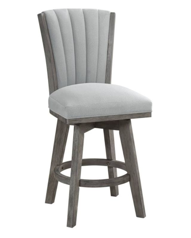 Mazin Furniture Corvallis Gray Swivel Counter Height Chair-1