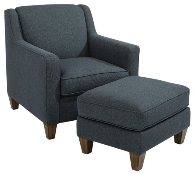 Flexsteel® Holly Blue Midnight Ottoman-3