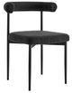 Armen Living Shannon 2-Piece Black Upholstered Dining Side Chair Set-1