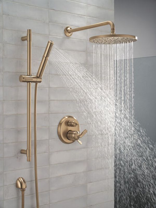Delta Bonacci™ 17 Series Lumicoat® Champagne Bronze 3-Setting Integrated Diverter Trim-4