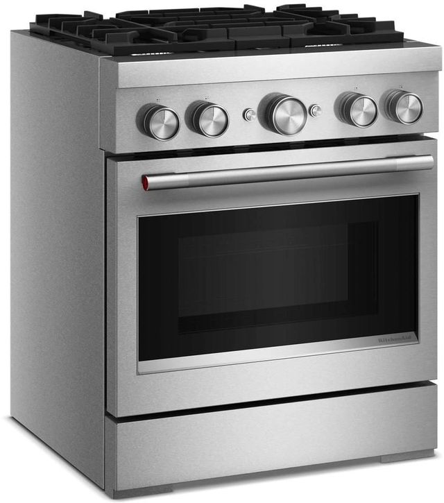 KitchenAid® 30" Stainless Steel 4 Burner Pro Style Dual Fuel Range with No Preheat Air Fry Mode-4