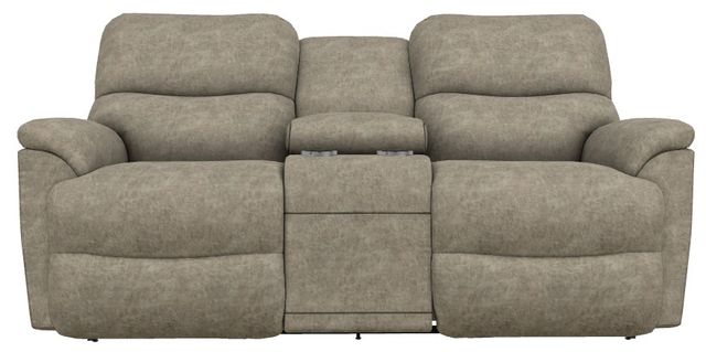La-Z-Boy® Trouper Sable Manual Reclining Loveseat with Console-1