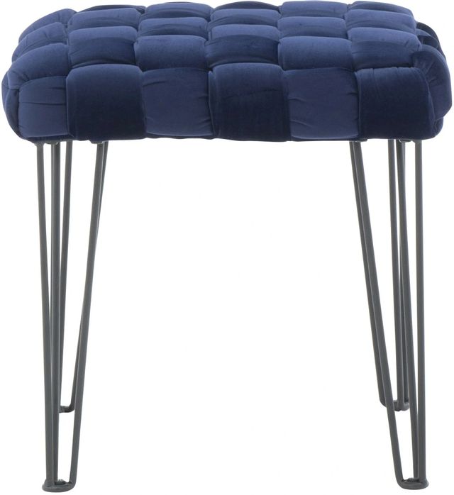 Powell® Neva Navy Square Ottoman Stool-1