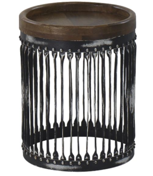 Jaipur Furniture Barberton Brown/Iron Side Table-0