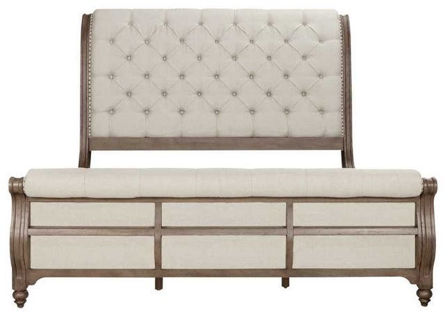 Liberty Furniture Americana Farmhouse Beige/Dusty Taupe Queen Sleigh Bed-2