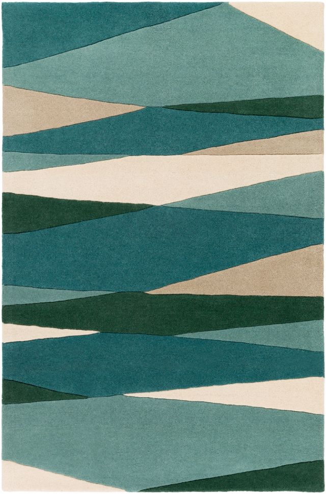 Surya Forum Cream/Seafoam 5'x8' Area Rug-0