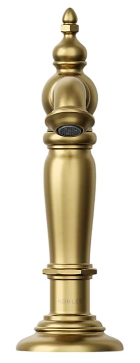 KOHLER® Artifacts® Vibrant Brushed Moderne Brass Bathroom Sink Faucet Spout with Column Design-1