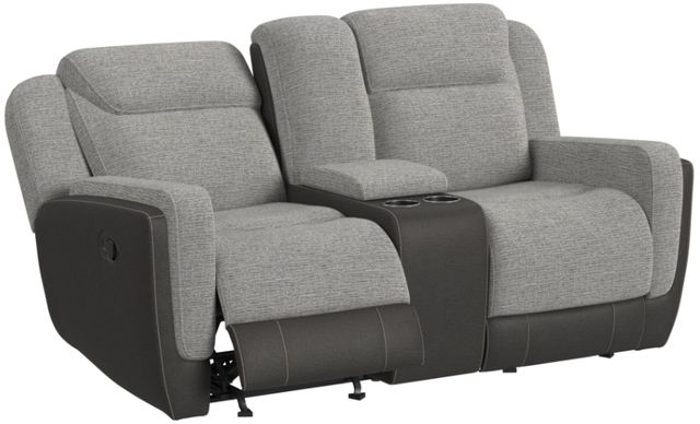 Elements International Hornet Rancho Gray Manual Reclining Loveseat-1