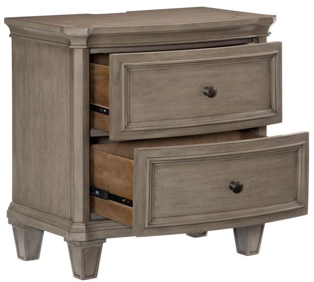 Mazin Furniture Vermillion Gray Cashmere Nightstand-2