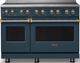 Viking® 5 Series 48" Squall Pro Style Induction Range with Brushed Brass Trim-0
