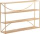 Crestview Collection Hammond Brown Console Table with Gold Frame-0