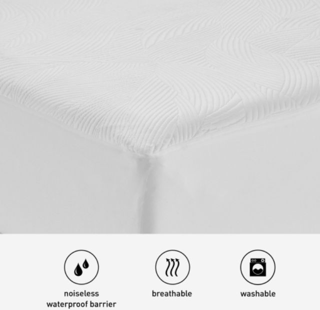 BEDGEAR® Dri-Tec® Cooling White Split King Mattress Protector-4