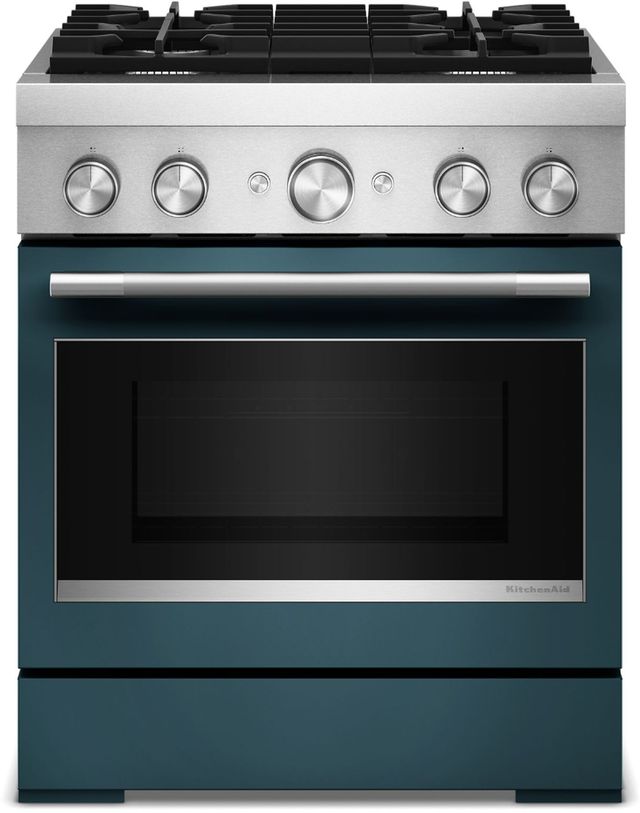 KitchenAid® Commercial Style 30" Agave Pro Style Dual Fuel Range with No Preheat Air Fry Mode-0