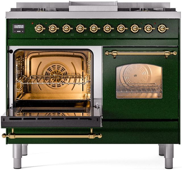 Ilve® Nostalgie II Series 40" Emerald Green Pro Style Dual Fuel Range-2