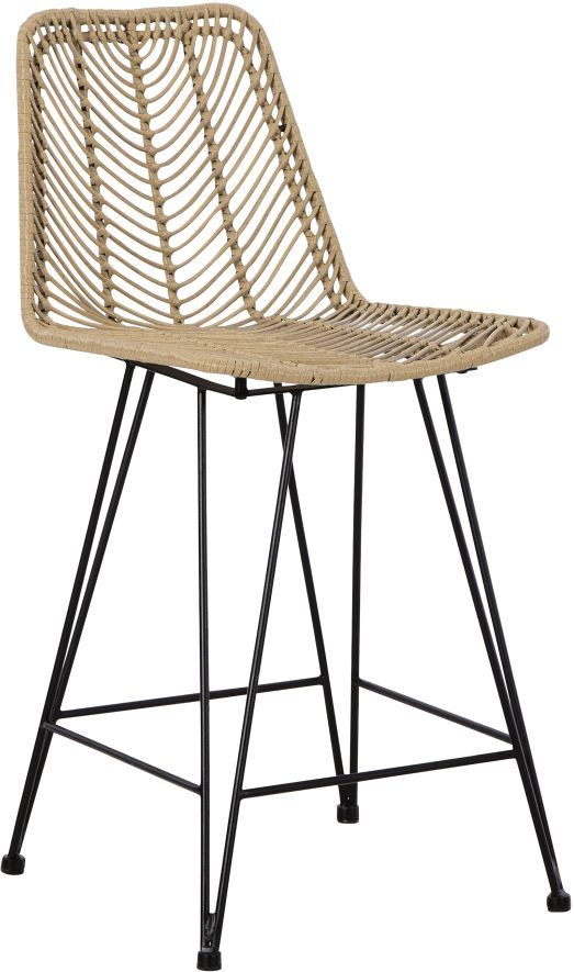 Signature Design by Ashley® Angentree Natural/Black Counter Stool-0
